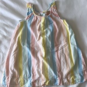 Flutter Sleeve Spring Linen Dress (Size 5)